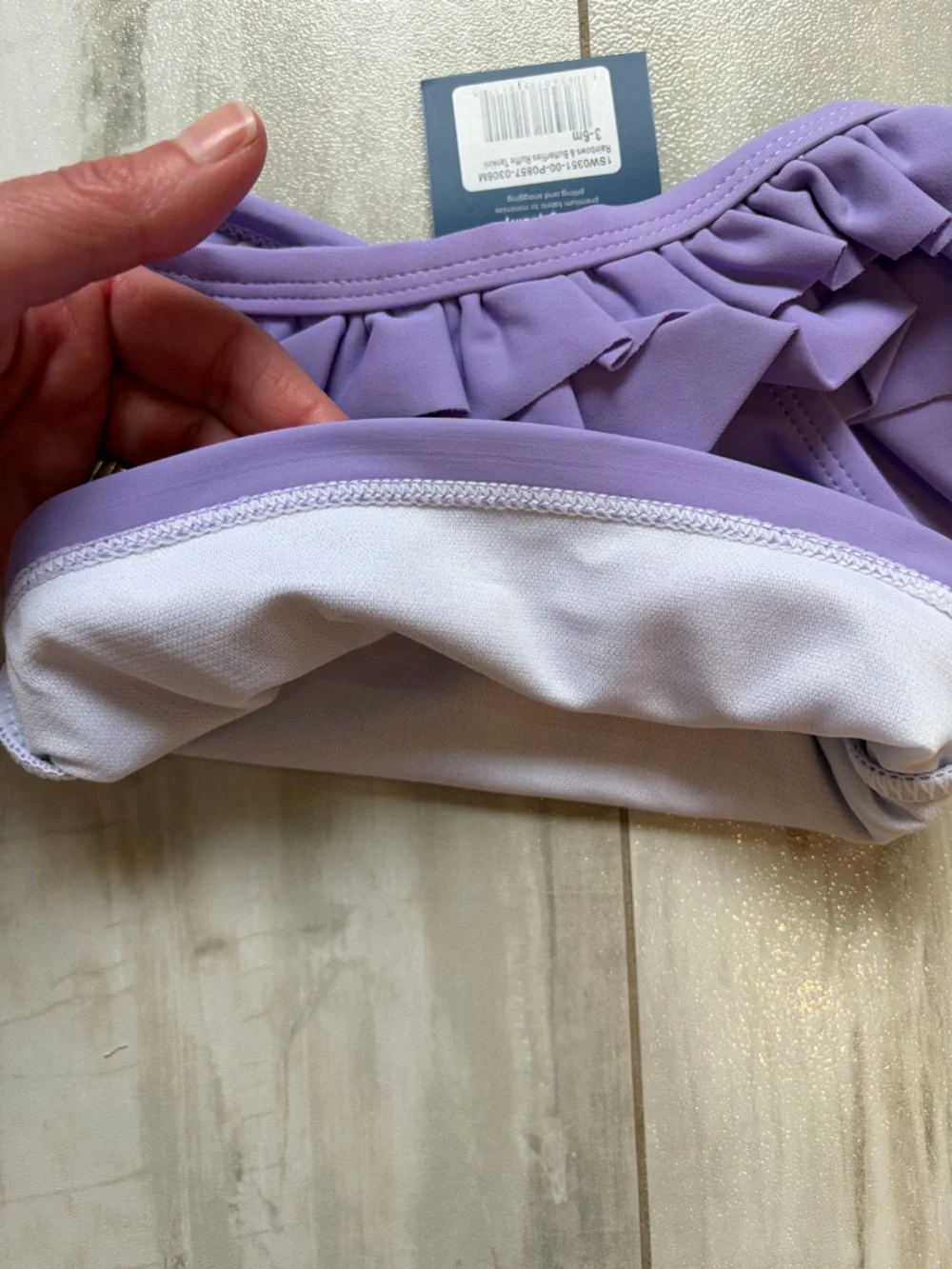 NWT RuffleButts Rainbows & Butterflies Ruffle Tankini 2-Piece Swimsuit 3-6M